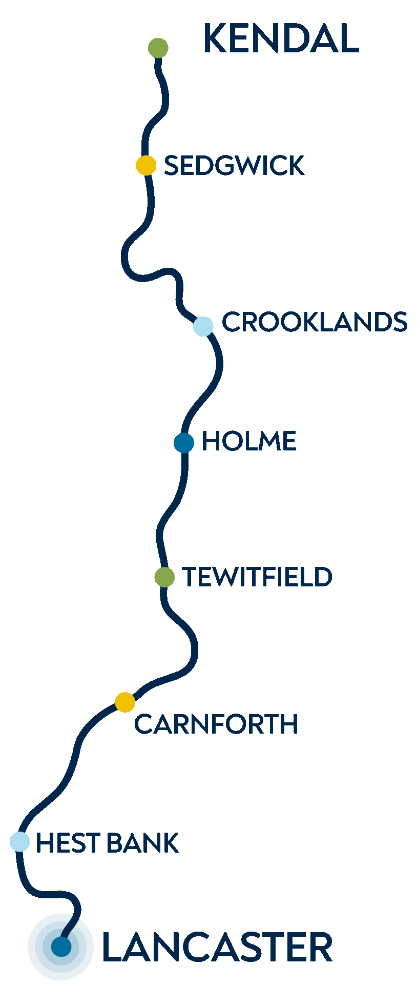 Lancaster Canal Towpath basic map view